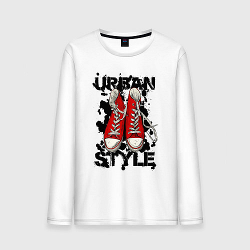 Мужской лонгслив Urban Style / Белый – фото 1