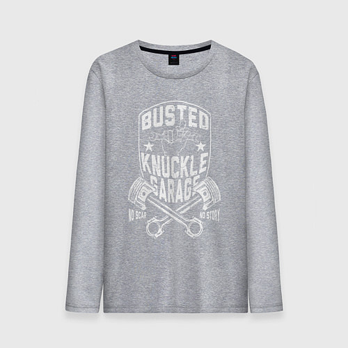 Мужской лонгслив Busted knuckle / Меланж – фото 1