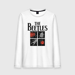 Лонгслив хлопковый мужской Beetles, цвет: белый