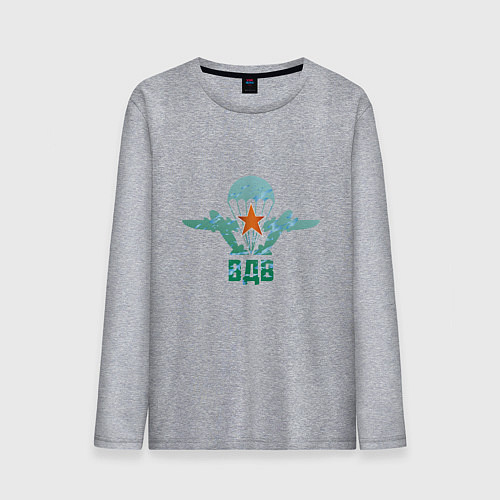 Мужской лонгслив ВДВ десантура / Меланж – фото 1