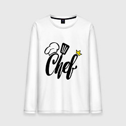Мужской лонгслив Надпись - шеф повар