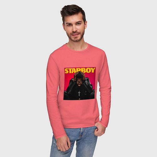 Мужской лонгслив The hills / Коралловый – фото 3