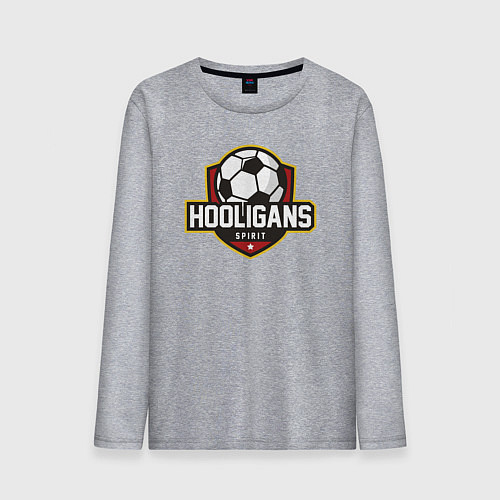 Мужской лонгслив Футбольный хулиганский дух / Меланж – фото 1