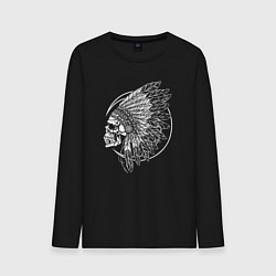 Мужской лонгслив Индеец в перьях