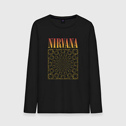 Лонгслив хлопковый мужской Nirvana лого, цвет: черный