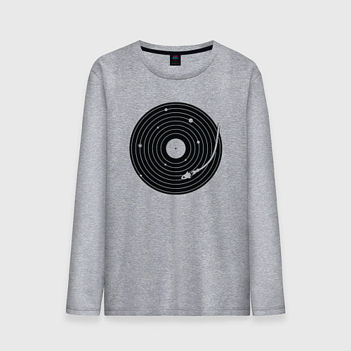 Мужской лонгслив Космический винил / Меланж – фото 1