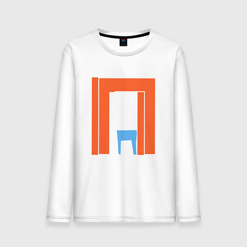 Мужской лонгслив Павлович отчество / Белый – фото 1