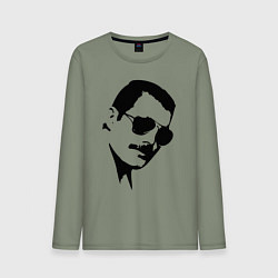 Лонгслив хлопковый мужской Queen head, цвет: авокадо