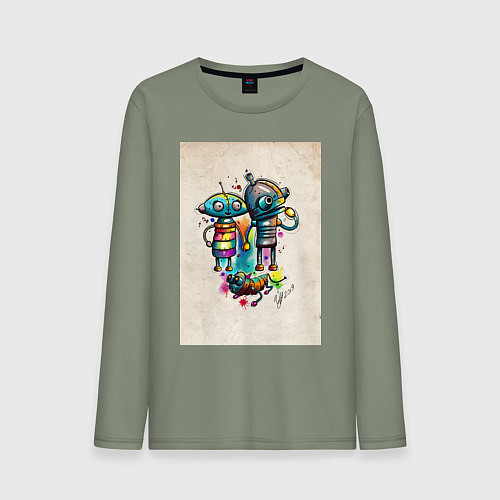 Мужской лонгслив Machinarium / Авокадо – фото 1