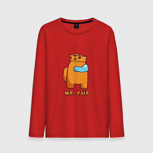 Мужской лонгслив Мистер Сыр из Among Us / Красный – фото 1