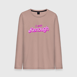 Лонгслив хлопковый мужской I am kenough barbie, цвет: пыльно-розовый