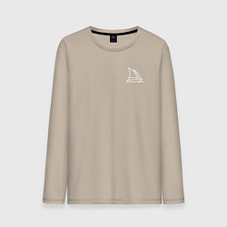 Лонгслив хлопковый мужской Midjourney, цвет: миндальный