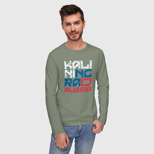 Мужской лонгслив Россия Калиниград / Авокадо – фото 3