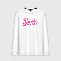 Лонгслив хлопковый мужской Барби Фильм Логотип, цвет: белый