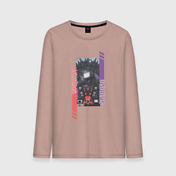 Лонгслив хлопковый мужской Skibidi Toilet Camera Speaker Tv Titans, цвет: пыльно-розовый
