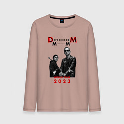 Лонгслив хлопковый мужской Depeche Mode 2023 Memento Mori - Dave & Martin 03, цвет: пыльно-розовый