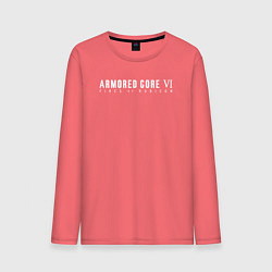 Лонгслив хлопковый мужской Armored core 6 logo, цвет: коралловый