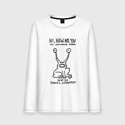 Лонгслив хлопковый мужской Kurt Cobain Hi How Are You, цвет: белый