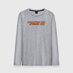 Мужской лонгслив Counter strike 2 orange logo