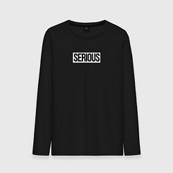 Лонгслив хлопковый мужской Serious, цвет: черный