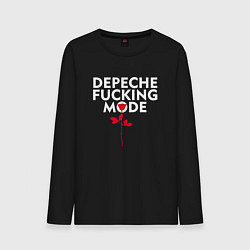 Лонгслив хлопковый мужской Depeche Mode - Rose mode, цвет: черный