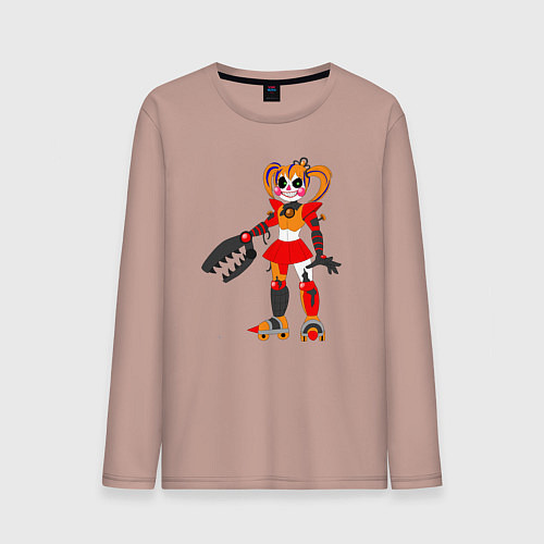 Мужской лонгслив Циркус Бэйби / Пыльно-розовый – фото 1