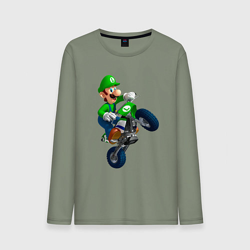 Мужской лонгслив Луиджи на байке / Авокадо – фото 1