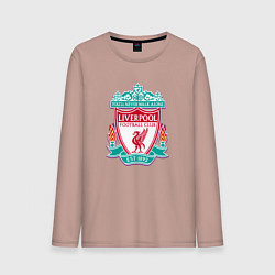 Лонгслив хлопковый мужской Liverpool fc sport collection, цвет: пыльно-розовый