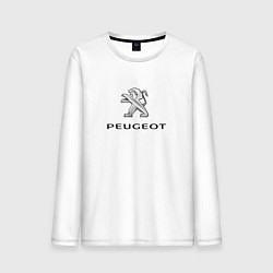 Лонгслив хлопковый мужской Peugeot sport auto, цвет: белый