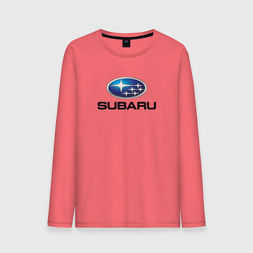 Мужской лонгслив Subaru sport auto / Коралловый – фото 1
