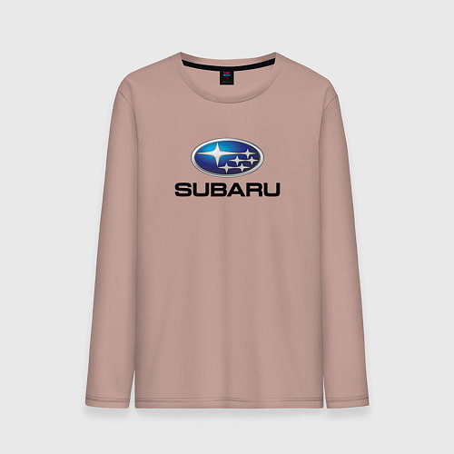 Мужской лонгслив Subaru sport auto / Пыльно-розовый – фото 1