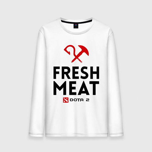 Мужской лонгслив Fresh Meat / Белый – фото 1