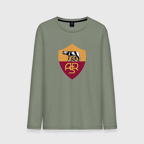 Мужской лонгслив Roma fc club / Авокадо – фото 1