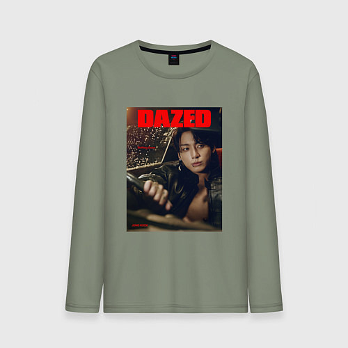 Мужской лонгслив BTS JungKook на обложке / Авокадо – фото 1