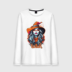 Мужской лонгслив Ведьма Хэллоуин