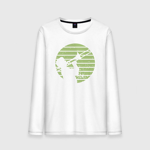 Мужской лонгслив Джазовый трубач / Белый – фото 1