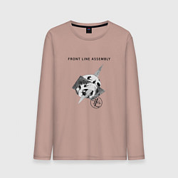 Лонгслив хлопковый мужской Front Line Assembly - Skull, цвет: пыльно-розовый