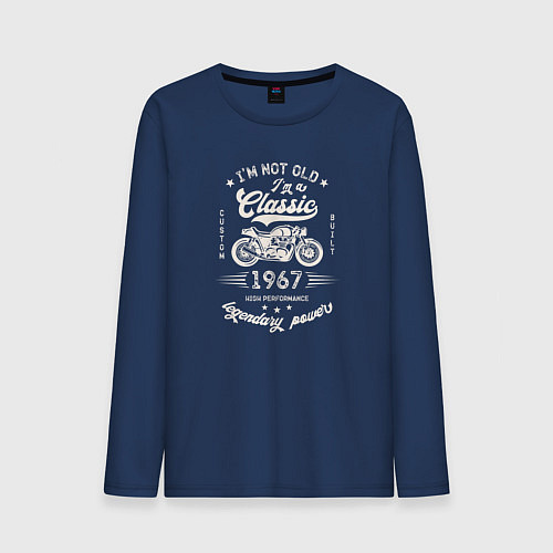 Мужской лонгслив Классика 1967 / Тёмно-синий – фото 1