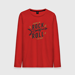 Лонгслив хлопковый мужской Power of rock n roll, цвет: красный