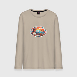 Мужской лонгслив Стикер в Японском стиле