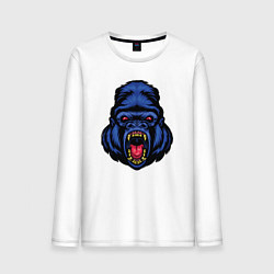 Лонгслив хлопковый мужской Blue monkey, цвет: белый