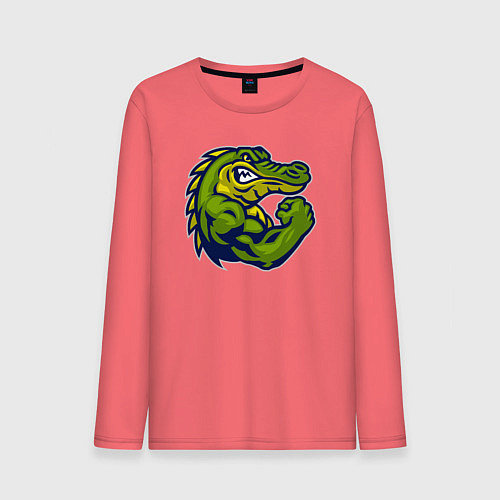 Мужской лонгслив Сила крокодила / Коралловый – фото 1