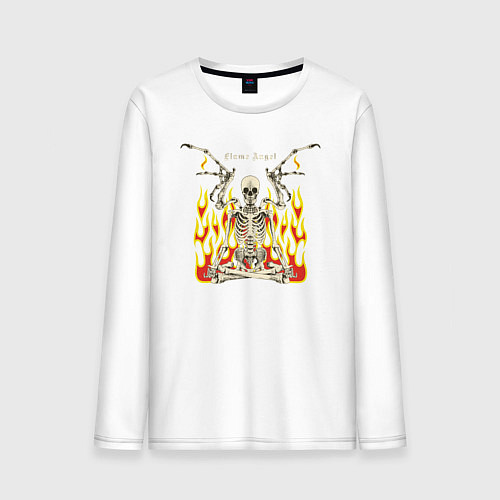 Мужской лонгслив Flame angel / Белый – фото 1