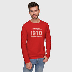 Лонгслив хлопковый мужской Лимитированный выпуск 1970, цвет: красный — фото 2