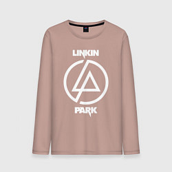 Лонгслив хлопковый мужской Linkin Park logo, цвет: пыльно-розовый