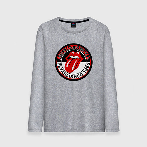 Мужской лонгслив Rolling Stones established 1962 / Меланж – фото 1