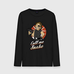 Лонгслив хлопковый мужской Vault snake, цвет: черный