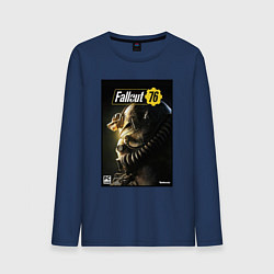 Лонгслив хлопковый мужской Fallout 76 - game poster, цвет: тёмно-синий
