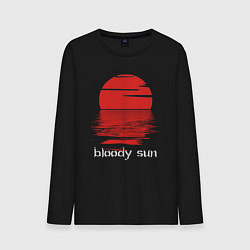 Лонгслив хлопковый мужской Bloody sun, цвет: черный