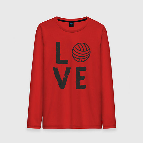 Мужской лонгслив Lover volleyball / Красный – фото 1